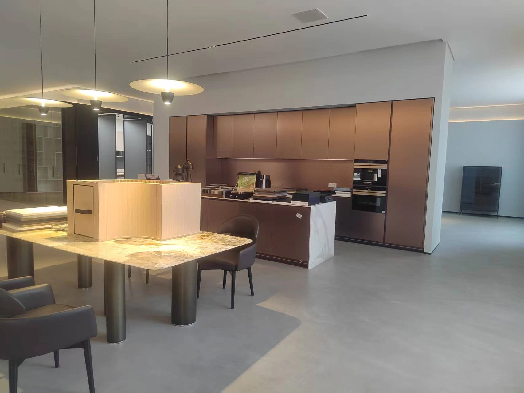 PET metal brass kitchen cabinet 2