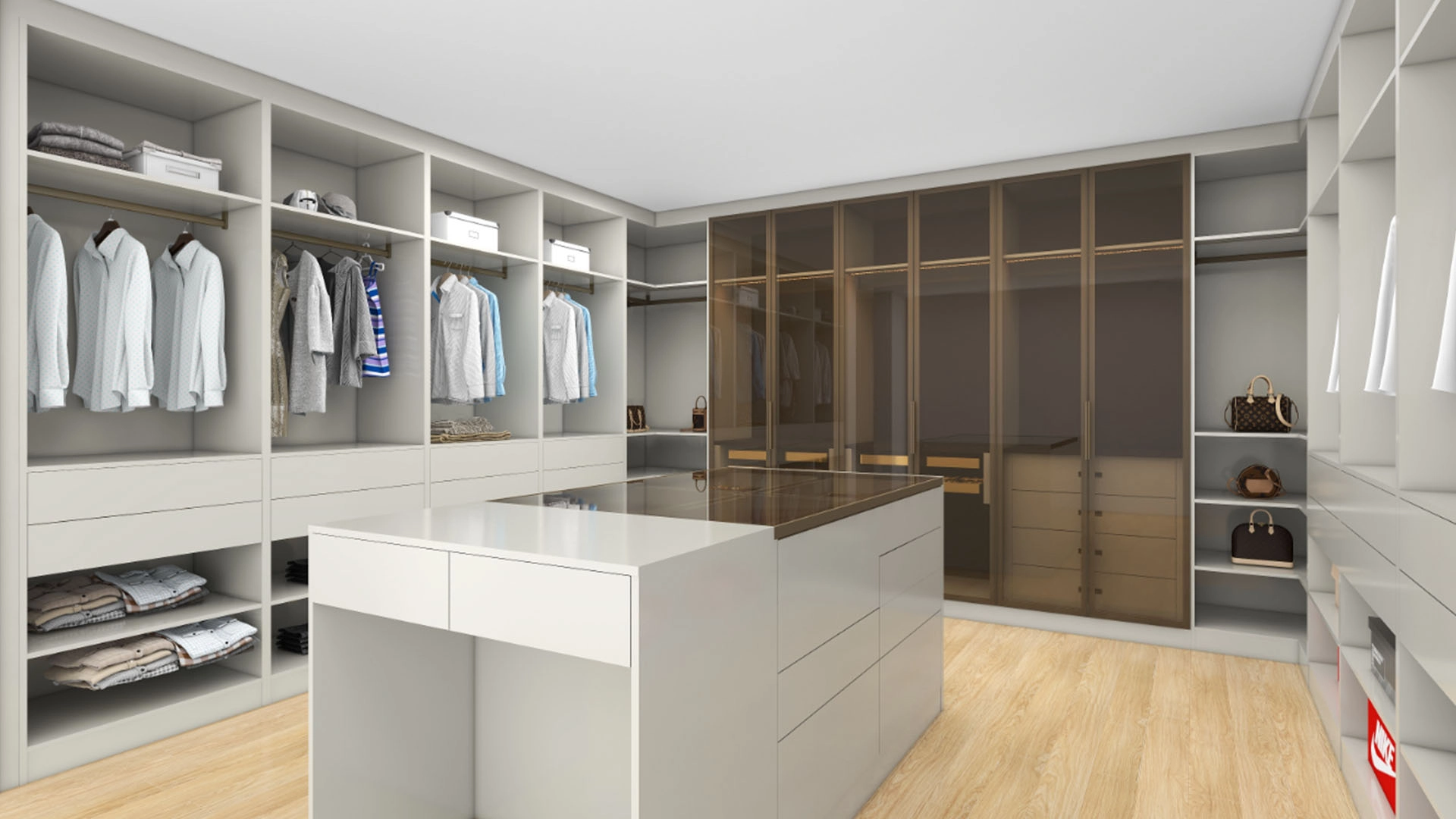 Custom cabinet and glass door in Villa Melbourne, Australia