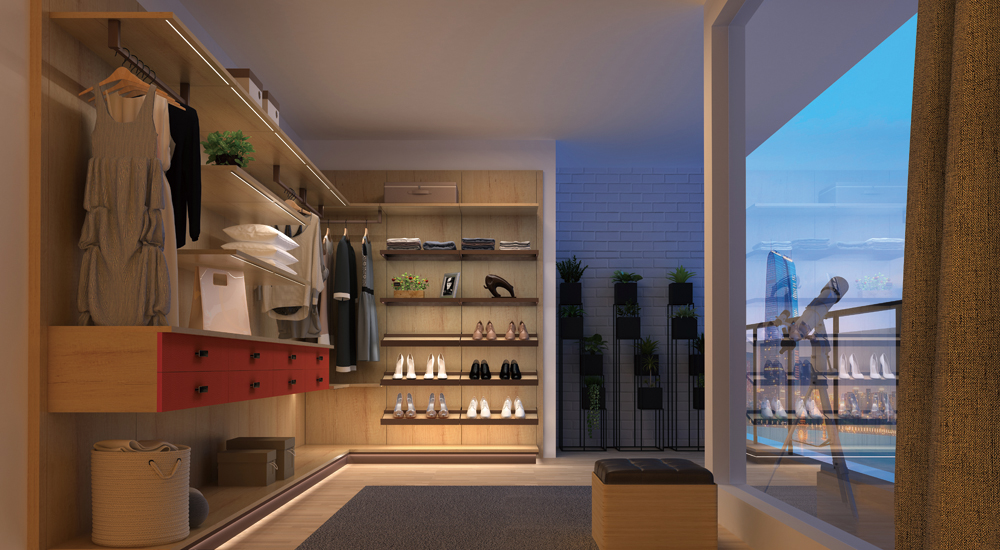 wall hanging walk in closet